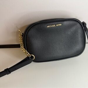 Michael Kors Black Crossbody Bag with Gold Chain